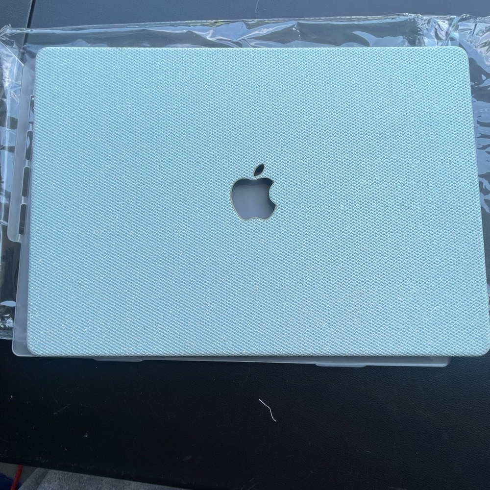Apple MacBook with Textured Light teal  Cover